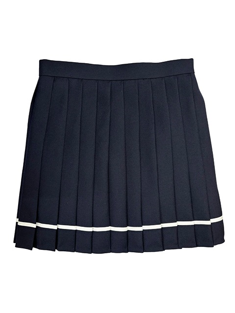 コスメイトオリジナル学販生地使用 ライン入プリーツスカート