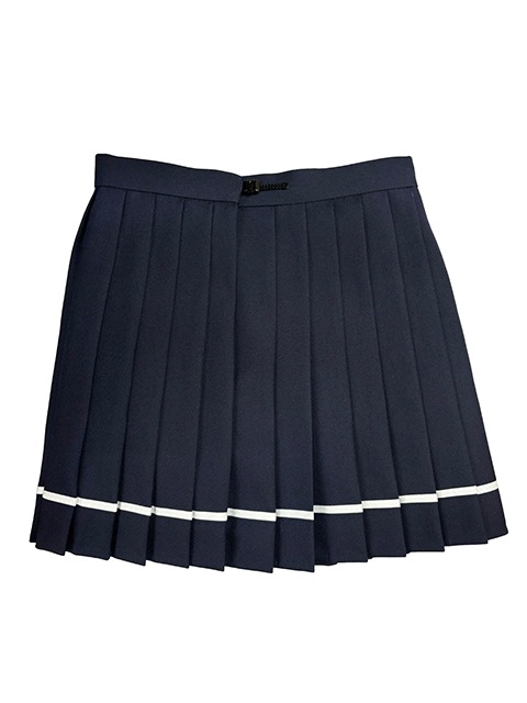 コスメイトオリジナル学販生地使用 ライン入プリーツスカート