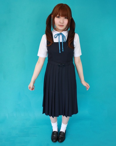 紺色無地スクール ジャンパースカート