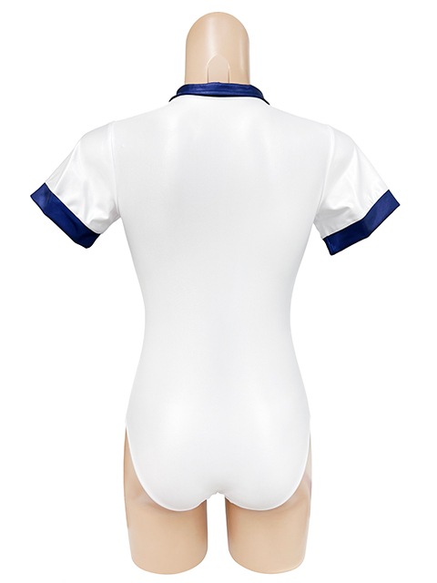 コスメイトオリジナル スーパーウェット襟付きフロントファスナー体操着レオタード