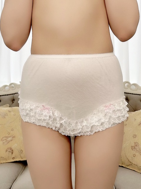 コスメイトオリジナル 綿素材フリルレースアンダースコート