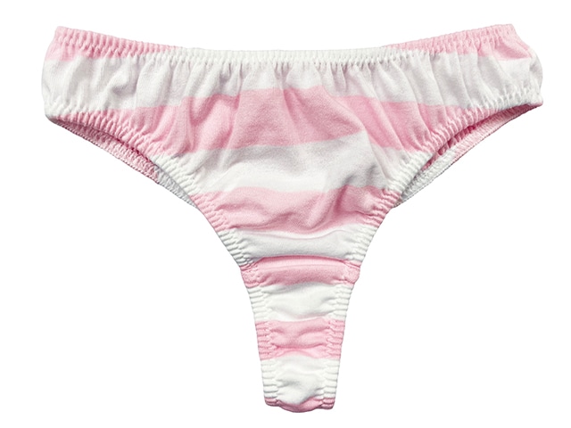 コスメイトオリジナル 綿天竺ボーダーTバックショーツ