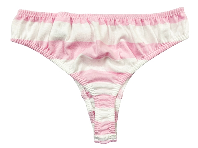 コスメイトオリジナル 綿天竺ボーダーTバックショーツ