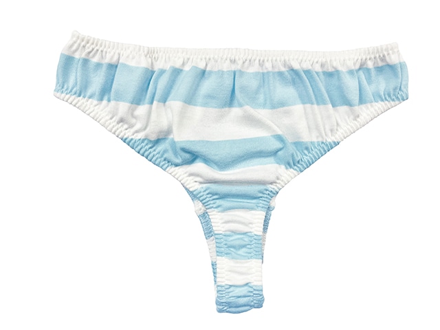 コスメイトオリジナル 綿天竺ボーダーTバックショーツ