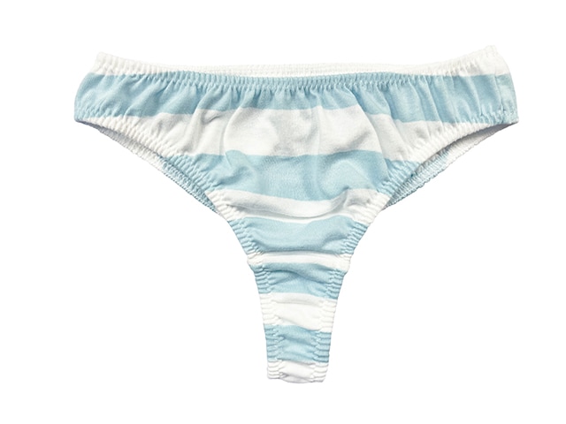 コスメイトオリジナル 綿天竺ボーダーTバックショーツ