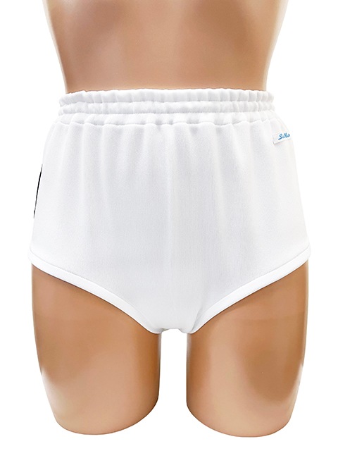 【限定カラー】コスメイトオリジナル SchoolMateライン入りブルマー ホワイト×ネイビー