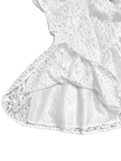 コスメイトオリジナル ハートネックミニ丈レースワンピース【インナー付き】