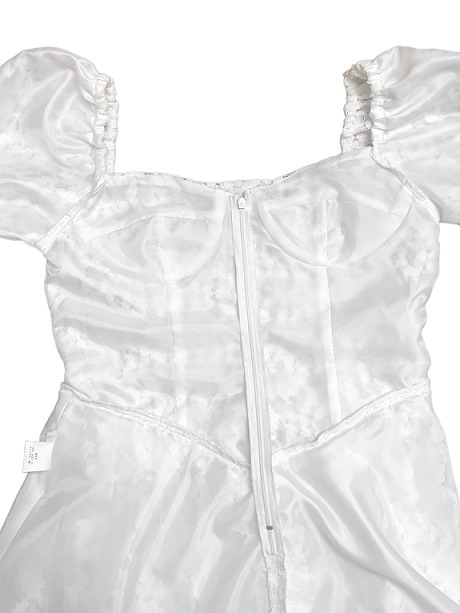 コスメイトオリジナル ハートネックミニ丈レースワンピース【インナー付き】