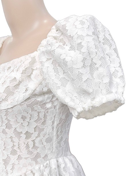 コスメイトオリジナル ハートネックミニ丈レースワンピース【インナー付き】