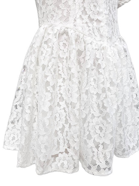 コスメイトオリジナル ハートネックミニ丈レースワンピース【インナー付き】