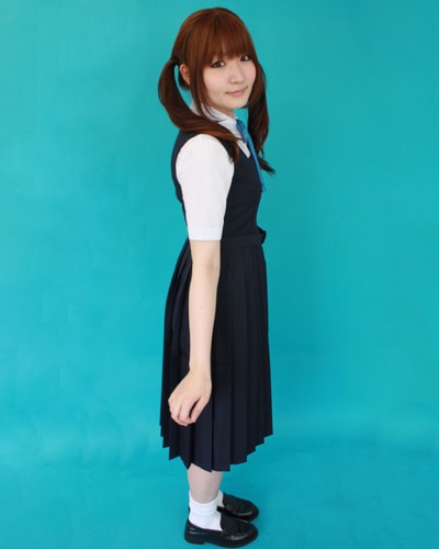 紺色無地スクール ジャンパースカート