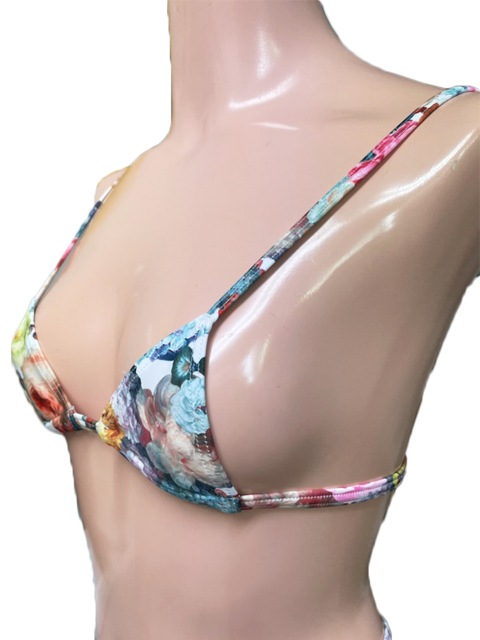 コスメイトオリジナル 2WAYストレッチ素材花柄マイクロビキニ