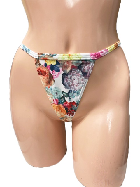 コスメイトオリジナル 2WAYストレッチ素材花柄マイクロビキニ