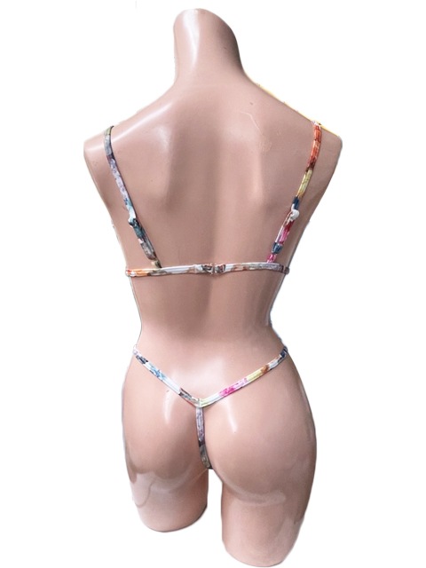 コスメイトオリジナル 2WAYストレッチ素材花柄マイクロビキニ