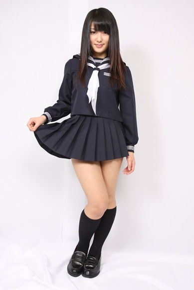 秋冬 セーラー服 濃紺