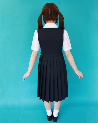 紺色無地スクール ジャンパースカート