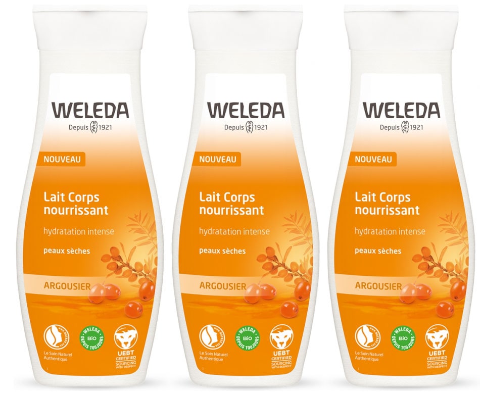 [ヴェレダ]ヒッポファン ボディミルク　200ml　3本セット<br>[WELEDA]LAIT CORPS NOURRISSANT A L'ARGOUSIER 200ml