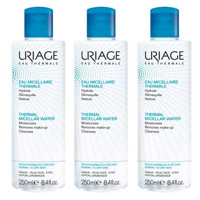 [ユリアージュ] サーマル クレンジングウォーター　普通肌・乾燥肌用　250ml 3本セット<br>[URIAGE] EAU MICELLAIRE THERMALE HYDRATANTE DEMAQUILLE NETTOIRE 250ml 3PCS