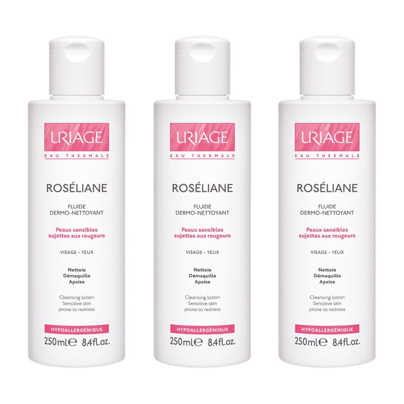 [ユリアージュ]ロゼリアーヌ クレンジングミルク250ml  3本セット<br> [URIAGE] ROSELIANE FLUIDE DERMO-NETTOYANT 250ml