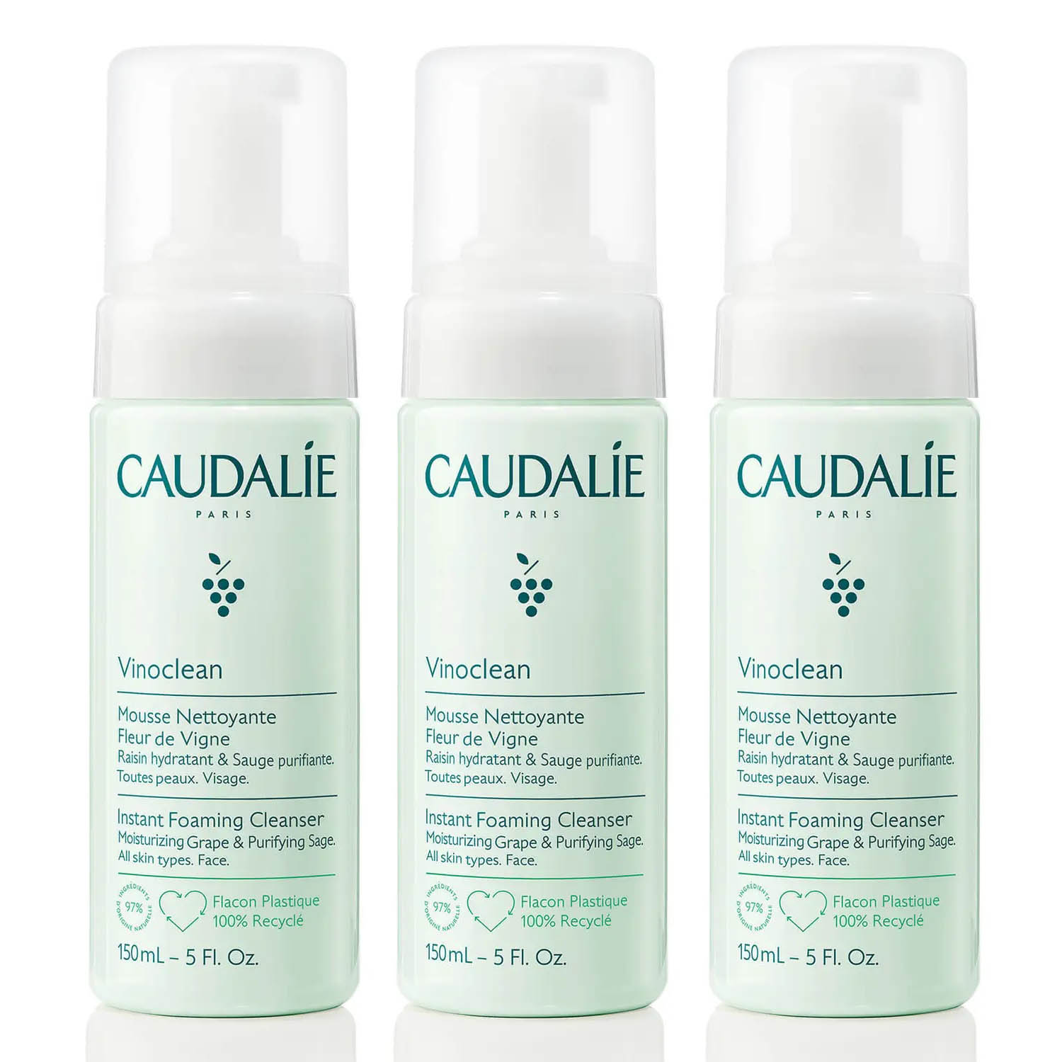 [コーダリー]インスタント　フォーミング　クレンザー 50ml 3本セット<br>[CAUDALIE]MOUSSE NETTOYANTE FLEUR DE VIGNE 50ml