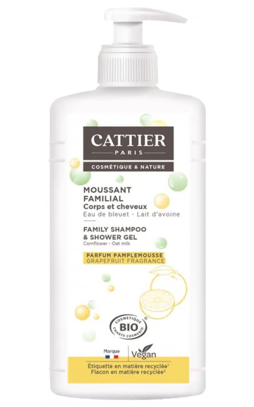 [カティエ]  ファミリーシャワージェル　1000ml<br>[CATTIER]  MOUSSANT FAMILIAL SANS SAVON 1000ml