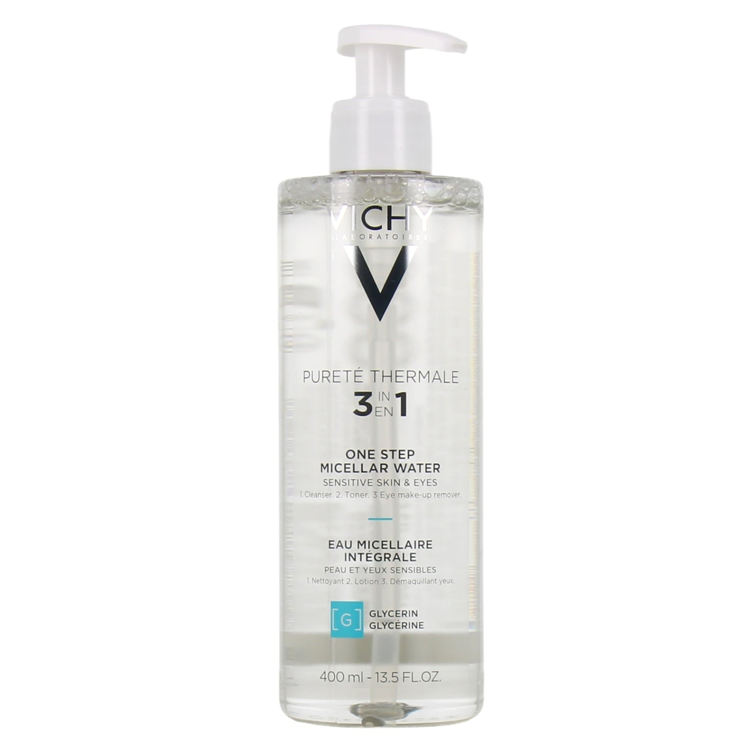 ［ヴィッシー］ピュアターマル 3in1クレンジングウォーター 400ml<BR>[VICHY]PURETE THERMALE 3 EN 1 EAU MICELLAIRE MINERAL 400mlL