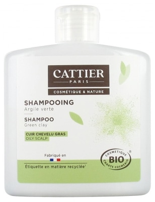 [カティエ]グリーンクレイシャンプー オイリーヘア用250ml<br>[CATTIER] SHAMPOOING CHEVEUX GRAS - ARGILE VERTE 250ml