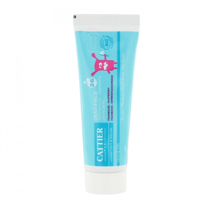 [カティエ]こどもハミガキ　２～６才<br>[CATTIER] KIDS BIO DENTIFRICE FRAMBOISE 2-6 ANS