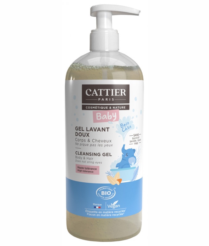[カティエ] ジェルソープ -ベビー用お得サイズ 500ml<br>[CATTIER] GEL LAVANT DOUX (BEBE) 500ml