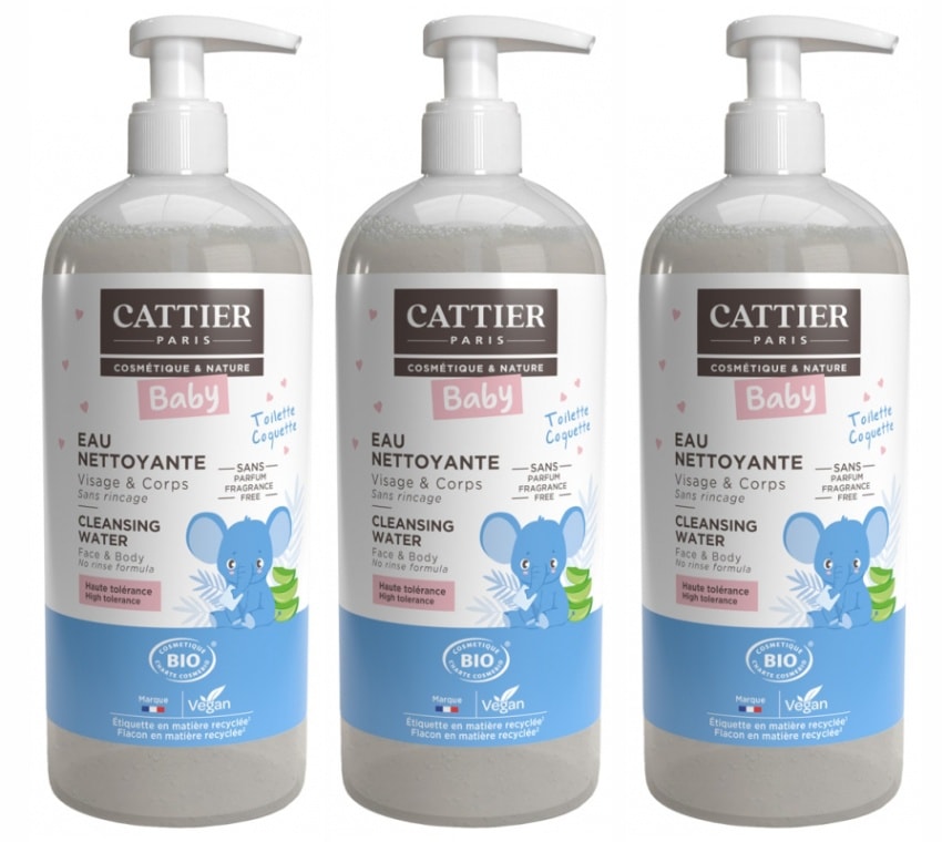 [カティエ] ベベ クレンジングローションお得サイズ 500ml 3本セット <br>[CATTIER]  BEBE EAU NETTOYANTE MICELLAIRE 500ml