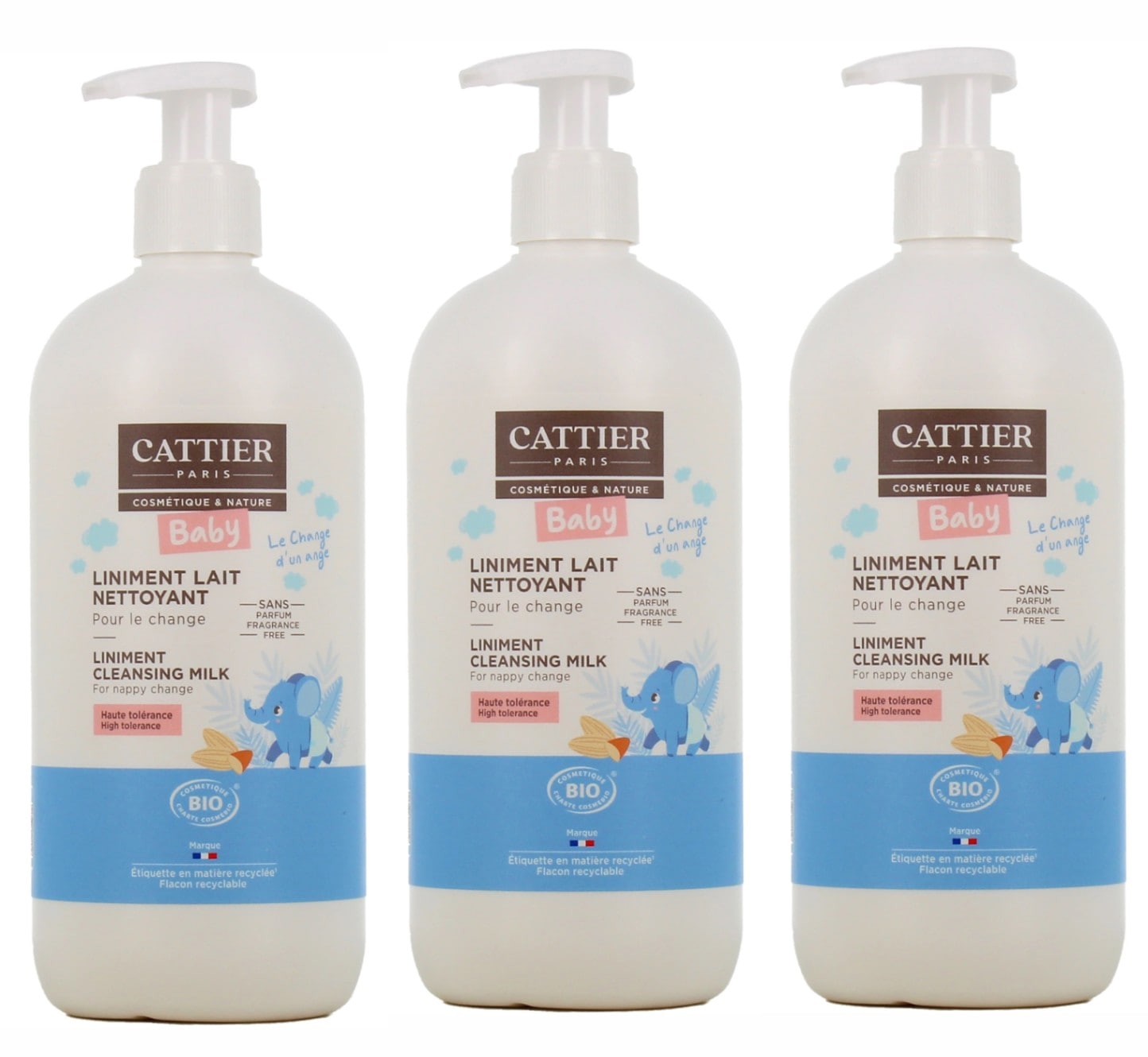 [カティエ] ベベ クレンジングミルク お得サイズ 500ml  3本セット<br>[CATTIER]  BEBE LINIMENT LAIT NETTOYANT 500ml