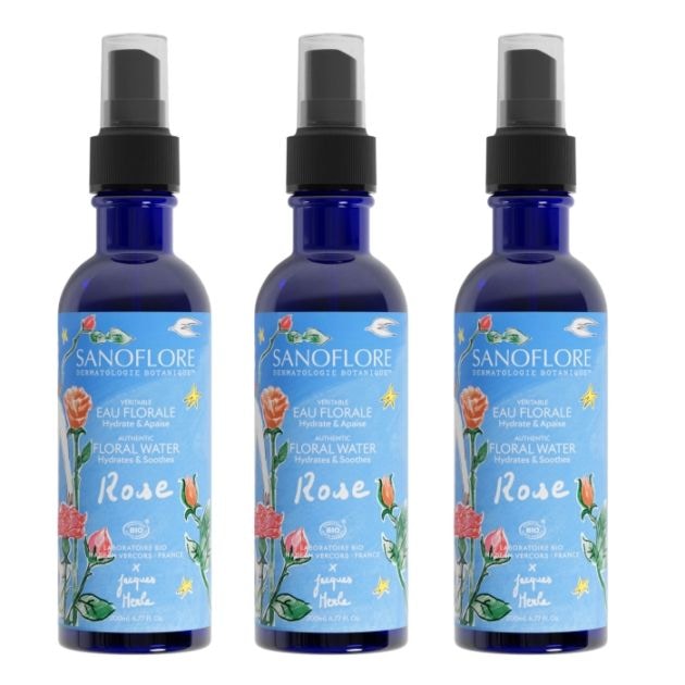 [サノフロール]オールドローズ　フローラルウォーター　200ml  3本セット<br>[SANOFLORE] VERITABLE EAU FLORALE DE ROSE 200ml
