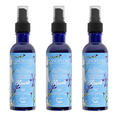 [サノフロール]ヤグルマギク　フローラルウォーター　200ml 3本セット<br>[SANOFLORE] VERITABLE EAU FLORALE BLEUET 200ml