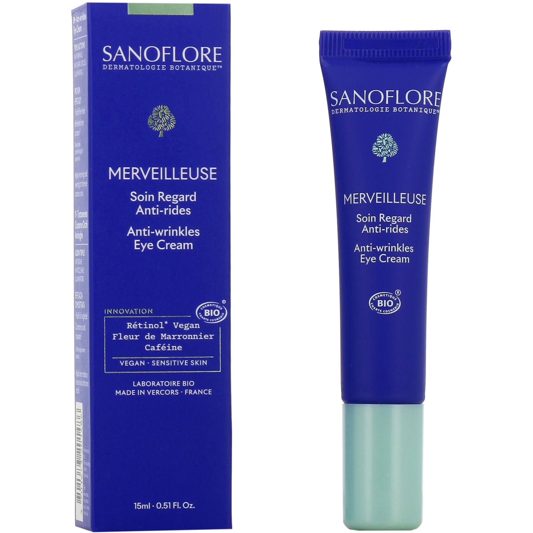[サノフロール]ワンダフルアイクリーム　１５ｍｌ<br>[SANOFLORE] MERVEILLEUSE SOIN REGARD ANTI-RIDES 15ml