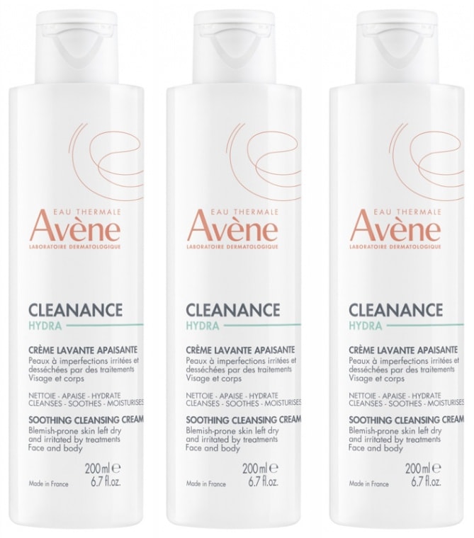 [アベンヌ]クリーナンス スージングクレンジングクリーム　200ml   3本セット<br>[AVENE]  CLEANANCE HYDRA CREME LAVANTE APAISANTE 200ml  3PCS