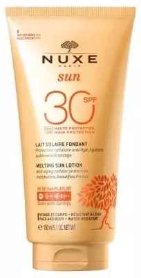 [ニュクス]　サン ミルク フェイス＆ボディ SPF30 150ml<br>[NUXE]　SUN LAIT SOLAIRE FONDANT VISAGE ET CORPS SPF30 150ml