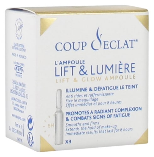 [クップ・ド・エクラ] ビュティー　リフティング　アンプル　1ｍｌ　x3アンプル<br>[COUP D'ECLAT] AMPOULE LIFT ET LUMIERE 1ML x3 AMPOULE
