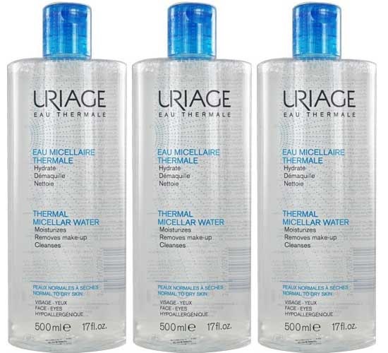 [ユリアージュ] サーマル クレンジングウォーター　普通乾燥肌　500ml 3本セット<br>[URIAGE] EAU MICELLAIRE THERMALE HYDRATANTE DEMAQUILLE NETTOIE 500ml 3PCS