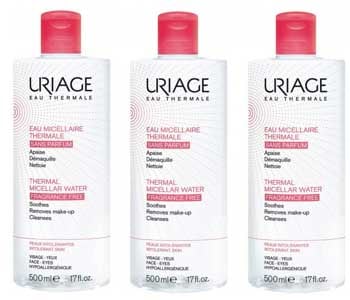 [ユリアージュ] サーマル クレンジングウォーター　敏感肌・赤身肌　無香料タイプ　500ml　3本セット<br>[URIAGE] EAU MICELLAIRE THERMALE HYDRATANTE DEMAQUILLE NETTOIE 500ml 　3ＰＣＳPEAUX SENSIBLE ROUGEURS
