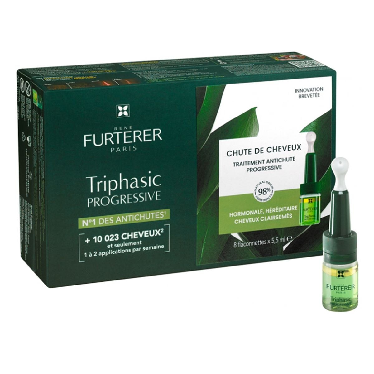 [ルネフルトレール]トリファジック プログレッシブ　アンチシュート 5.5mL×8本<br>[RENE FURTERER] TRIPHASIC PROGRESSIVE RITUEL ANTICHUTE 8FLACONS x 5,5ML　