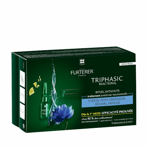 [ルネ フルトレール] 　トリファジック　リアクショナル　5ml のアンプル　12個入り<br>[RENE FURTERER] TORIPHASIC REACTIONAL ANTI-CHUTE 5ml 12 Ampoules