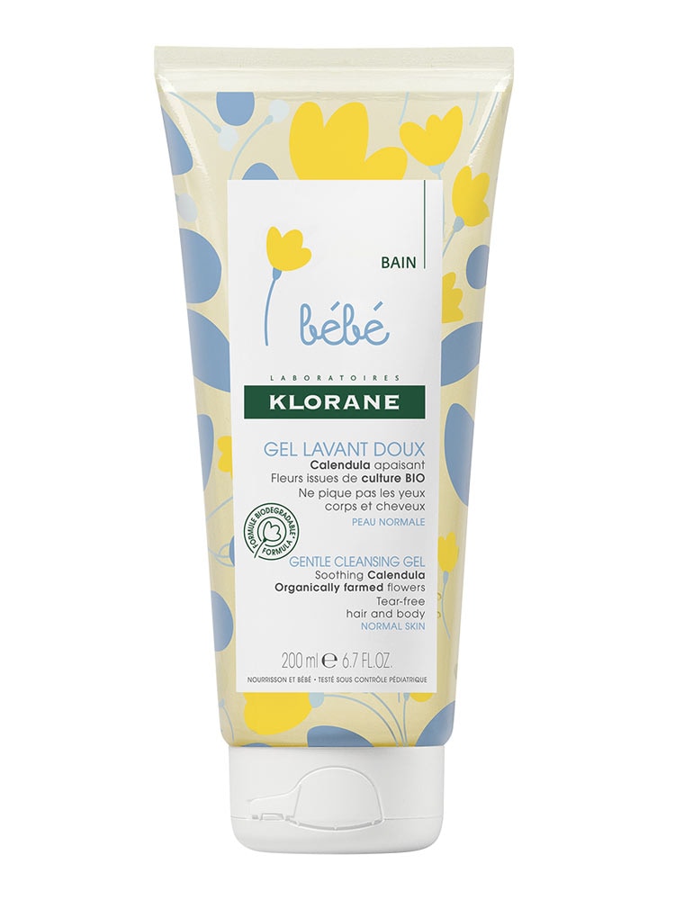 【クロラーヌ】ベビー　バスジェル　200ｍl <br>【KLORANE】BEBE GEL LAVANT DOUX AU CALENDULA TUBE 200ml