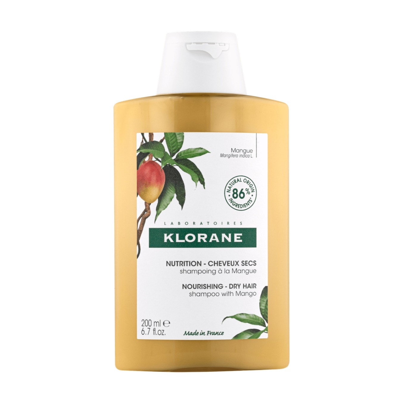 【クロラーヌ】　マンゴー・バター・シャンプー 200ml<br>【KLORANE】SHAMPOOING AUX DATTIER DE MANGUE 200ml