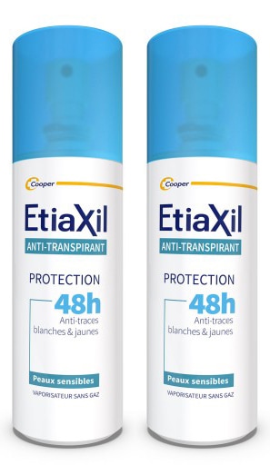[エティアキシル] デオドラント & アンチトランスピラン　スプレー(ガス無し) 48時間 100ml  2本セット<br>[ETIAXIL] DEODRANT ANTI-TRANSPIRANT SPRAY 48H SANS GAS  100ml　2ｐｃｓ