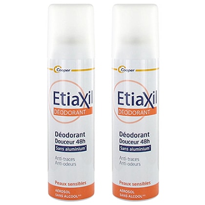 [エティアキシル] マイルドデオドラント 　スプレー　超敏感肌用 　48時間 150ml ２本セット<br>[ETIAXIL] DEODRANT DOUCEUR SPRAY 48H SANS SELS D'ALUMINUM  150ml 2PCS
