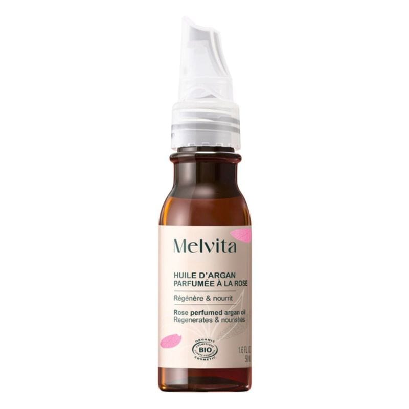 [����������] ���륬�󥪥���ʥ������ι���դ���50mL[MELVITA]  HUILE D'ARGAN PARFUMEE A LA ROSE 50mL