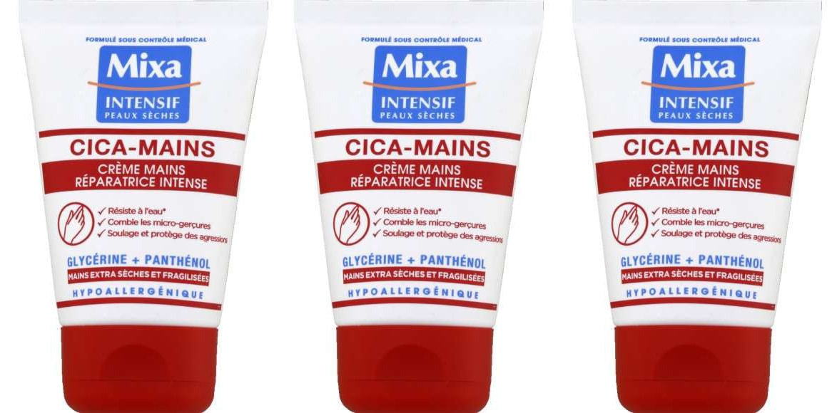 【ミクサ】ハンドクリーム（荒れた肌用）　　50ml　3本セット<br>【MIXA】 CREME CICA MAINS CREME REPARATRICE INTENSE  50ml 3pcs