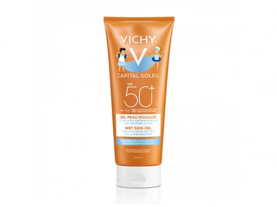 [ヴィシー]  キャピタルソレイユ　キッズ　ジェル　SPF50+  200ml<br>[VICHY]CAPITAL SOLEIL GEL ENFANT PEAU MOUILLEE SPF50+ 200ml