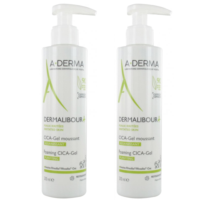 [アデルマ] デルマリボ フォーミング CICA ジェル200ml  荒肌 を優しく クレンジング 2本セット<br> [A-DERMA] DERMALIBOUR+ CICA-GEL MOUSSANT 200ml 2PCS