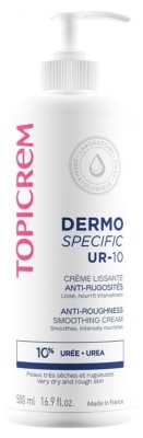 【トピクリーム】UR-10  アンチラフネススムージングクリーム（しっかりと保湿, しなやかな肌）500ml<br> 【TOPICREM】UR-10 CREME LISSANTE ANTI-RUGOSITES 500ml